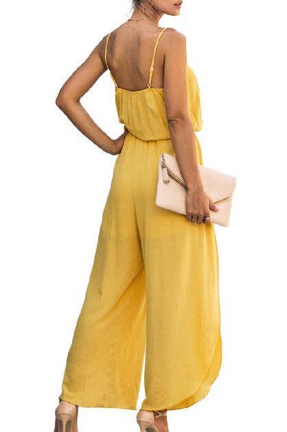 Spaghetti Strap Wide Leg Jumpsuit