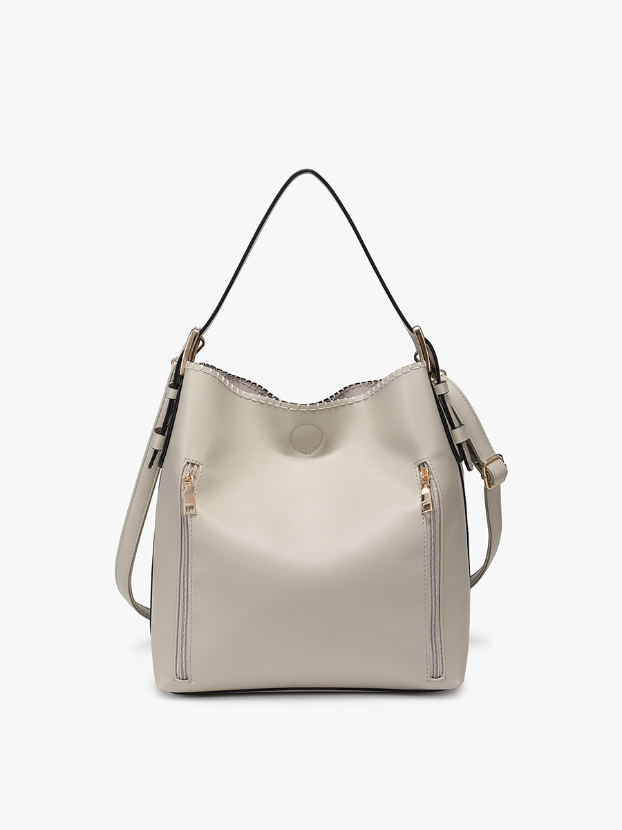 Alexa 2-in-1 Hobo Bag w/Dual Zip Compartments