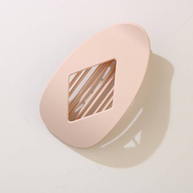 Jumbo Lay Flat Oval Hair Claw Clips