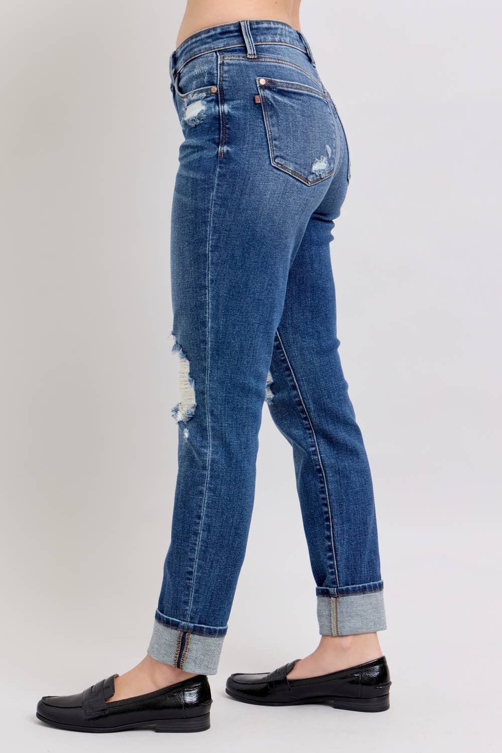 JB- MR BF Fit w/Destroy, Yoke PK & Faux Selvedge Cuff