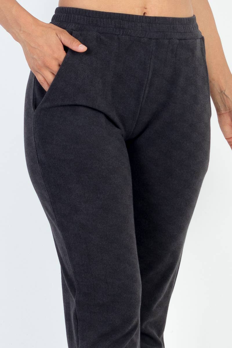 Ribbed side pocket joggers