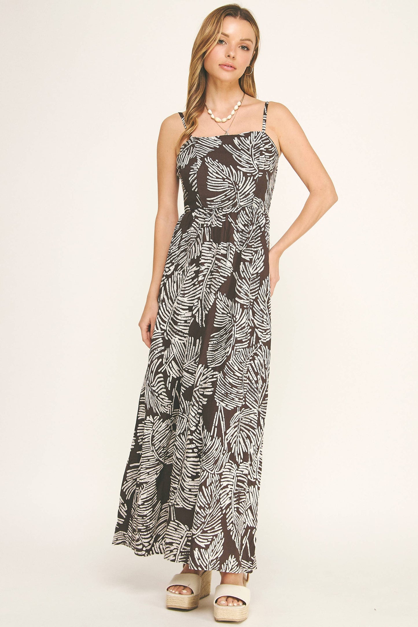 CAMI SQUARENECK MAXI DRESS