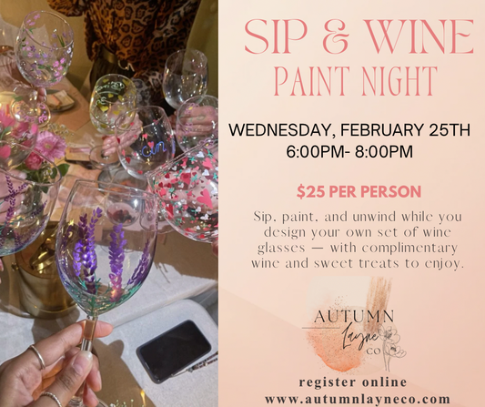 🍷 SIP WINE & PAINT NIGHT 🎨