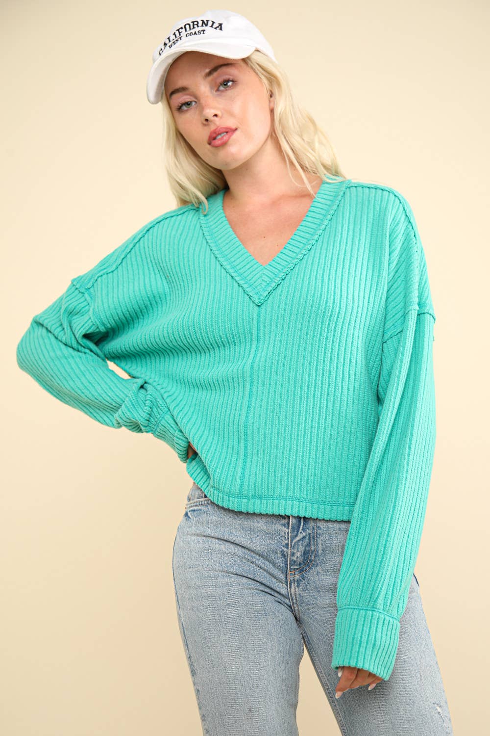 Casual Comfy Soft V-Neck Knit Top