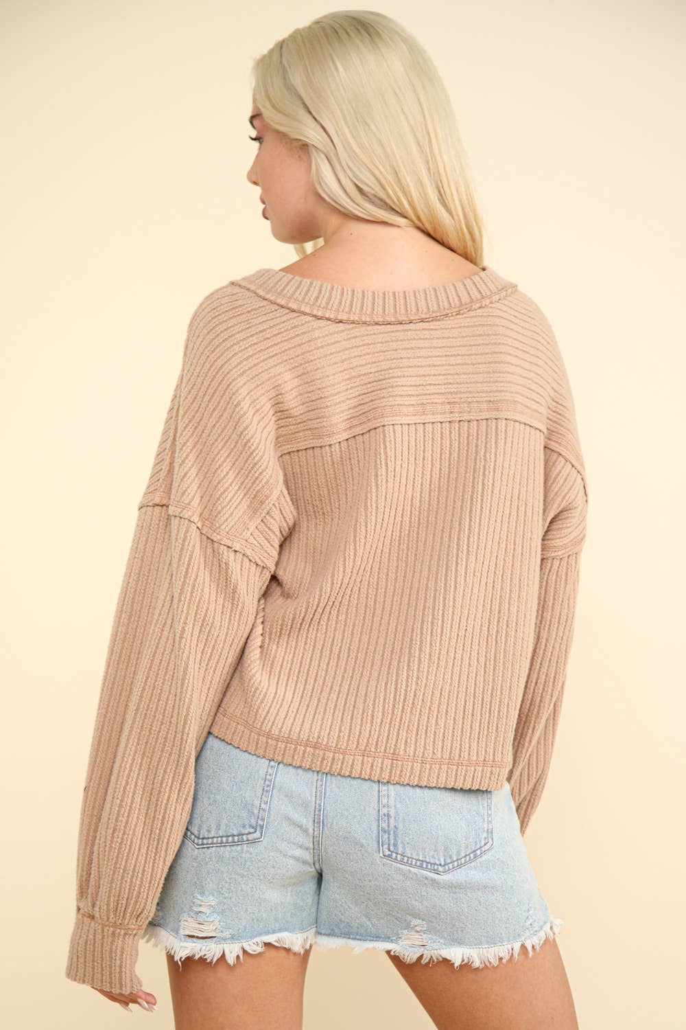 Casual Comfy Soft V-Neck Knit Top