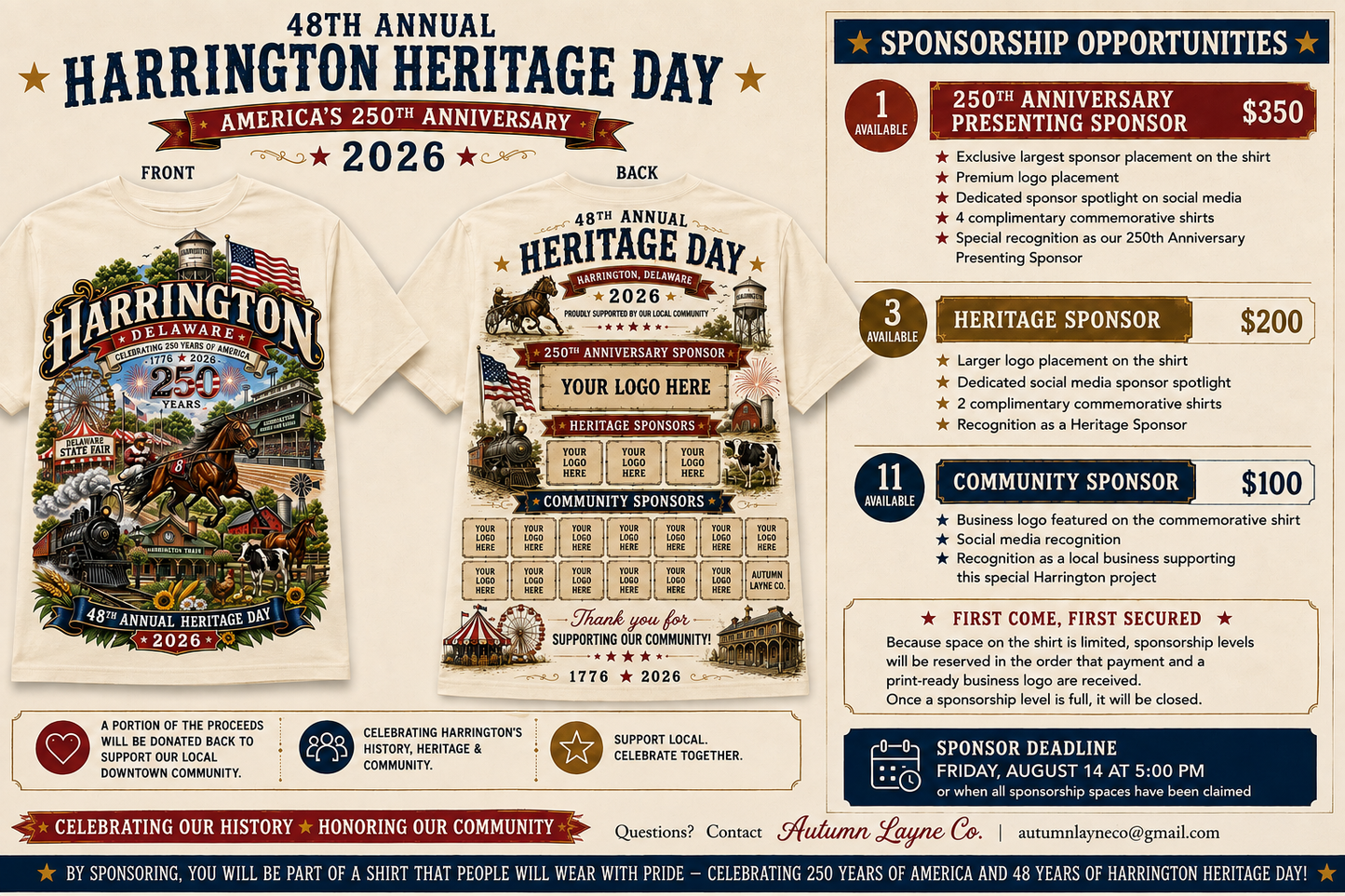 Harrington Heritage Day Shirt Sponsorship