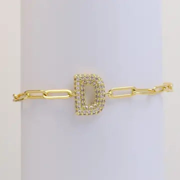 Initial Bubble Balloon Bracelet Gold Filled