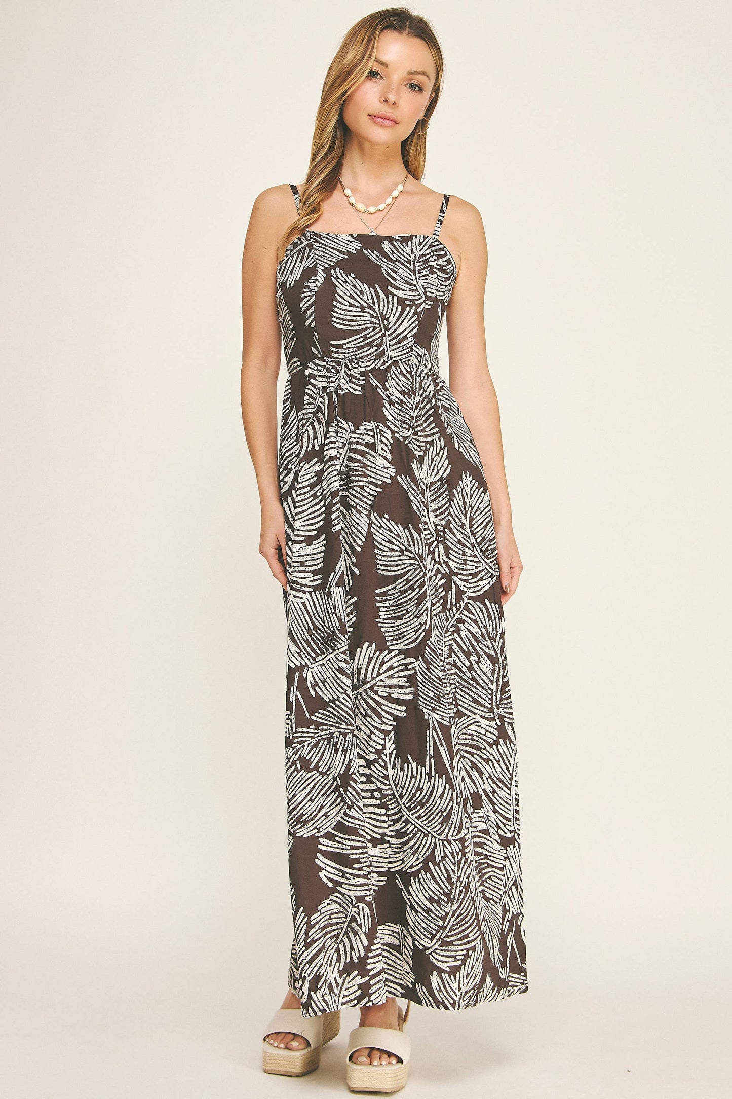 CAMI SQUARENECK MAXI DRESS