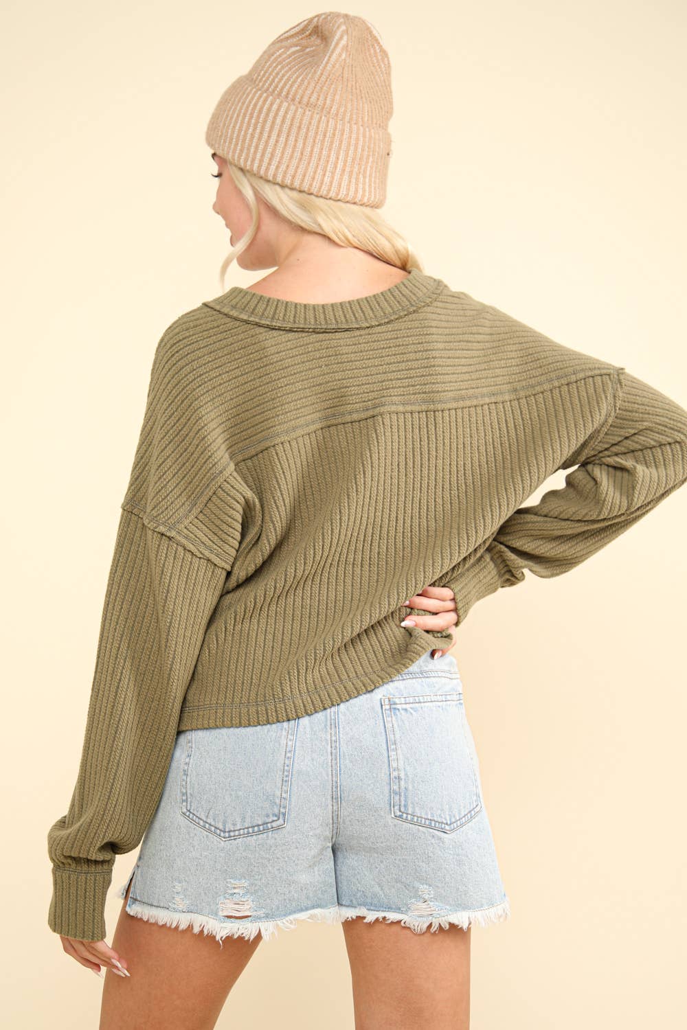 Casual Comfy Soft V-Neck Knit Top