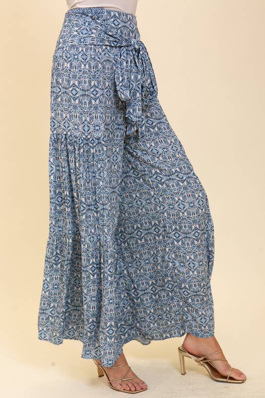 Boho Gypsy Print Wide Leg Pants