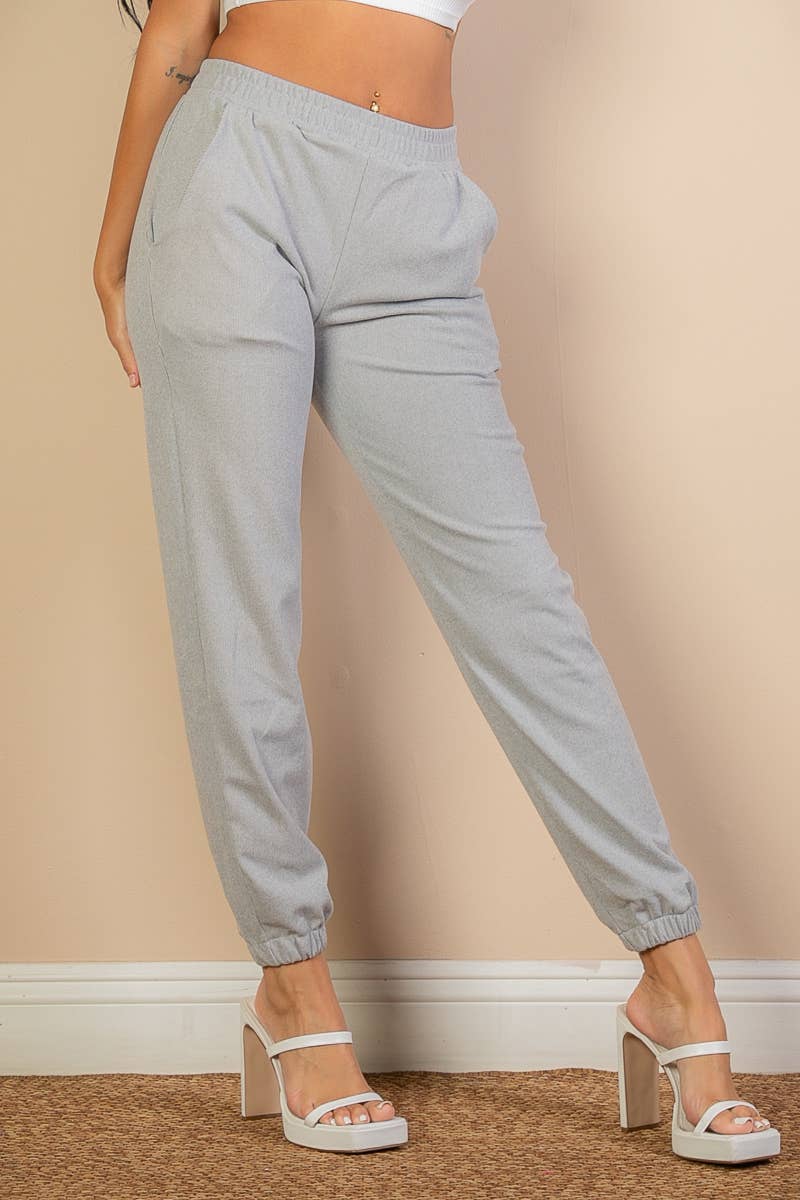 Ribbed side pocket joggers