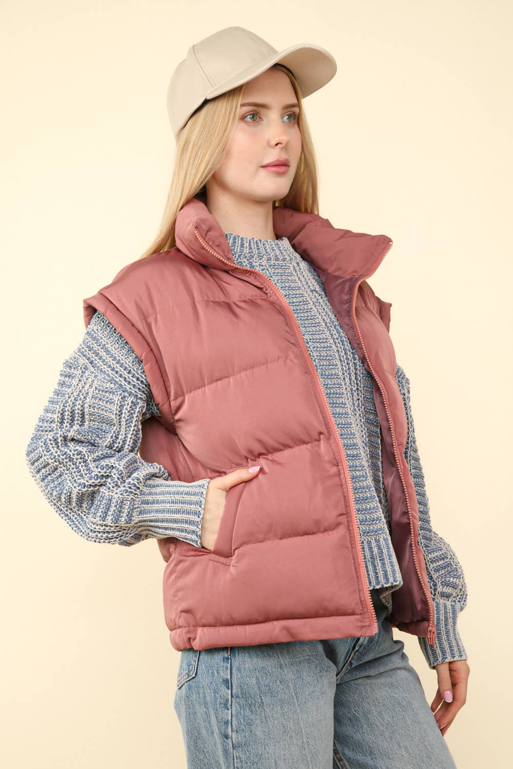 High Neck Casual Comfy Puffer Vest