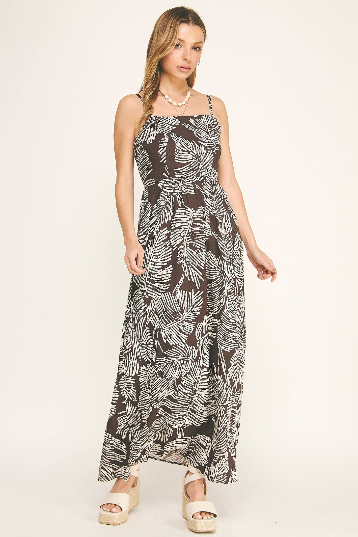 CAMI SQUARENECK MAXI DRESS
